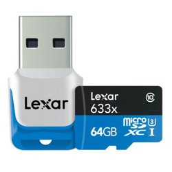 Lexar 雷克沙 633x microSDXC存储卡（64GB、UHS-I）
