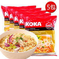 限地区：KOKA 可口 鸡汤面条健康速食面 85g*5