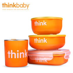 Thinkbaby 防摔隔热儿童餐具四件套