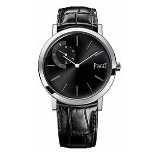 PIAGET 伯爵 ALTIPLANO系列 G0A34114 男士机械手表 40mm 黑盘 黑色鳄鱼皮带 圆形