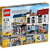 LEGO 乐高 CREATOR系列 31026 单车店与咖啡厅 积木拼插儿童益智玩具 