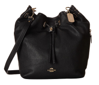 COACH 蔻驰 Matte Soft Grain Turnlock Tie 女款水桶包