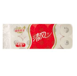 清风 柔软强韧卷筒卫生纸 10卷 1800g