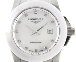 LONGINES 浪琴 Conquest 康卡斯系列 L3.257.4.87.6 镶钻女款时装腕表