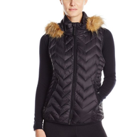 Calvin Klein Down-Filled Chevron Quilted Vest 女式羽绒马甲