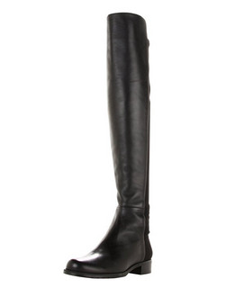 STUART WEITZMAN 5050 Over-the-Knee 女款拼接过膝靴 Black Nappa