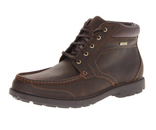 ROCKPORT 乐步 Rugged Bucks WP Moc Toe Chukka 男士短靴 棕色