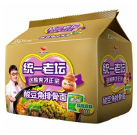 限地区：统一 老坛酸豆角排骨面 121g*5包*2组