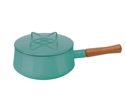 Dansk Kobenstyle 木柄珐琅奶锅 2夸脱 天蓝色