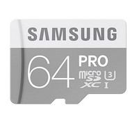 SAMSUNG 三星 Pro 64GB MicroSD/TF存储卡 80MB/s写入（U3、三防）