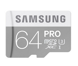 SAMSUNG 三星 Pro 64GB MicroSD/TF存储卡 80MB/s写入（U3、三防）