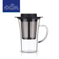 finum 芬伦 德国进口泡茶杯 茶水分离带滤网玻璃杯 男女泡茶杯子