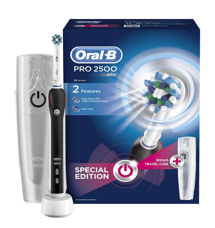 我们的目标是没有蛀牙：Oral-B 欧乐-B Pro 2500 3D 智能电动牙刷