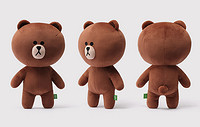 LINE FRIENDS 棕色布朗熊 毛绒公仔  立版 35cm