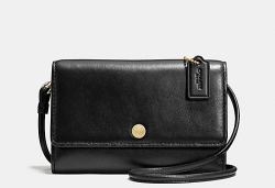 COACH 蔻驰 Smooth Leather Phone 女士真皮斜挎包