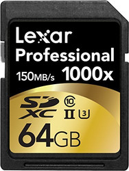 Lexar 雷克沙 Professional  SDXC UHS-II Card 黑色 64GB SD储存卡