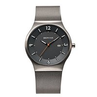 BERING 太阳能系列 11139-404 男士光能手表  40mm 黑色 灰色 不锈钢