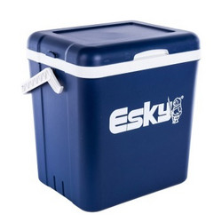 Esky Coolmate 保温箱 保鲜冷藏箱不插电冰箱 蓝色 含赠品冰砖 26.5L +睿米 车载蓝牙播放器
