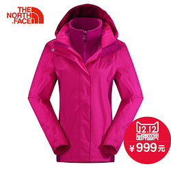 THE NORTH FACE 北面 女抓绒内胆三合一 冲锋衣