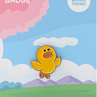 LINE FRIENDS 莎莉 金属徽章 萌物胸针