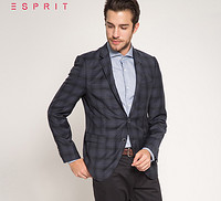 双12特价预告：ESPRIT 格纹羊毛精纺 ID3186F 男士西装