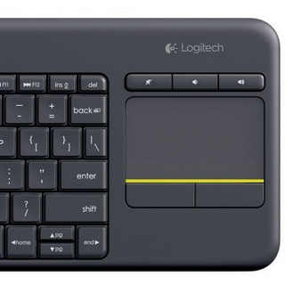 Logitech 罗技 K400 Plus 无线触控键盘 黑色 无光