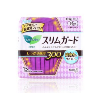 Laurier 乐而雅 S系列 超薄瞬吸量多夜用卫生巾 300mm