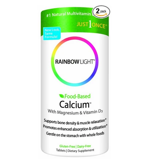 RAINBOW LIGHT 润泊莱 Just Once  每日一片系列 食物精华钙 180片*2瓶