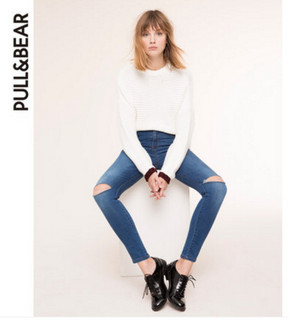 PULL&BEAR 09684312 女士高腰牛仔裤