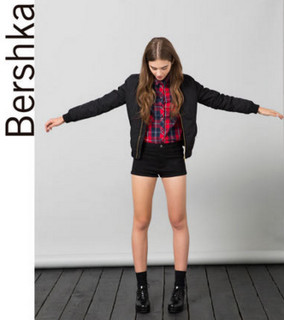 Bershka 05789880 BSK 纽扣装饰格纹衬衫 