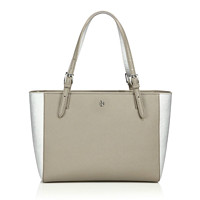 TORY BURCH 汤丽柏琦 York Small Two-Tone Saffiano Leather Buckle Tote 女士真皮单肩包