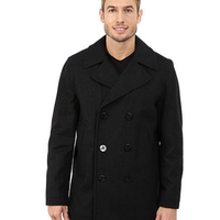 NAUTICA 诺帝卡 Button Front Peacoat 男士羊毛混纺外套
