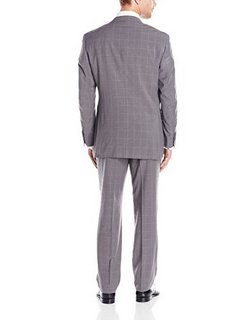 PERRY ELLIS Windowpane 男士西装套装