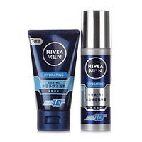 NIVEA 妮维雅 水活畅透精华露50g+水活多效洁面乳50g