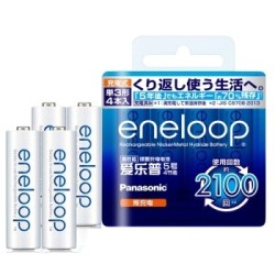 松下爱乐普（eneloop）充电电池5号五号4节高性能镍氢适用于话筒相机玩具3MCCA/4W无充电器 *2件