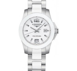 LONGINES 浪琴 Conquest  L3.257.4.16.7 女款时装腕表