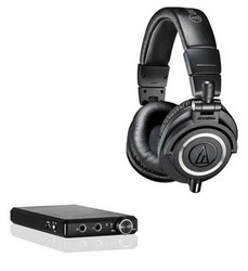 audio-technica 铁三角 ATH-M50x 监听耳机+FiiO 飞傲 E12 便携耳机放大器