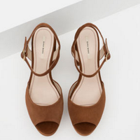 ZARA 16616001113 女士高跟真皮凉鞋
