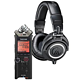  audio-technica 铁三角 ATH-M50x 监听耳机+TASCAM DR-22WL 录音笔　