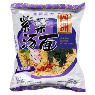 四洲 紫菜味 方便面 100g*5包 五连包