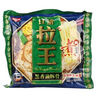 NISSIN 日清食品 拉王 黑香油豚骨口味 方便面 111g*3袋