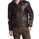 Levi's 李维斯 Faux-Leather Jacket with Hood 男款仿皮连帽夹克