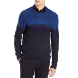 Calvin Klein Jeans Cable Color-Block Sweater 男式绞花拼色毛衣