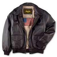 LANDING LEATHERS Air Force A-2 Leather Flight Bomber Jacket 空军战机 飞行员皮夹克