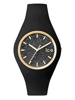 Ice-Watch Ice Glitter 女士时尚腕表 (黑色、圆形、合金) 001356 M码