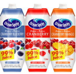 Ocean Spray 优鲜沛 蔓越莓复合果汁三种口味组合包 1L*3瓶