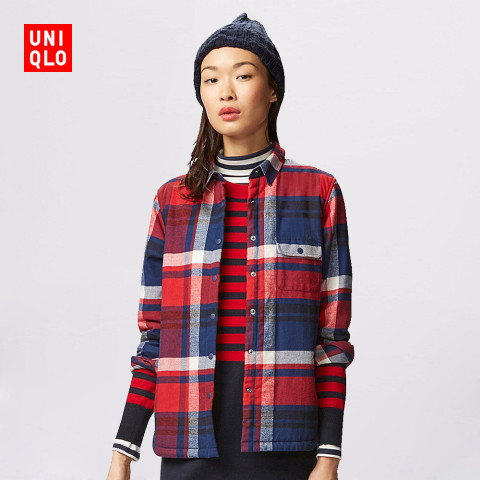 uniqlo 优衣库 女士 法兰绒 长袖衬衫