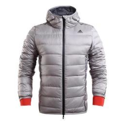 adidas 阿迪达斯 男款茄克系列羽绒服 AA1385 灰色  