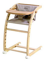 Farska日本全实木宝宝餐椅儿童餐椅多功能可调节折叠婴儿餐椅BB凳