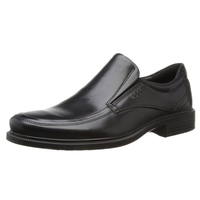 ecco 爱步 Dublin Black Santiago 男款商务休闲皮鞋 Noir Schwarz Black EU46